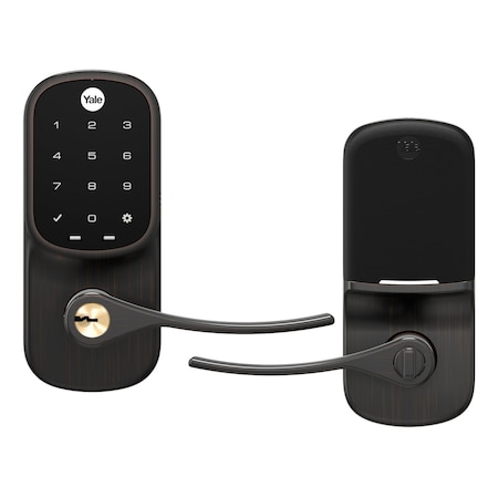 Yale Real Living Connected by August Assure Lever Touchscreen Keyed Entry Lock US10BP Oil Rubbed Bronze Permanent Fin YRL226CBA10BP